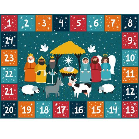 advent calendar fabric panel metallic|nativity advent calendar fabric panel.